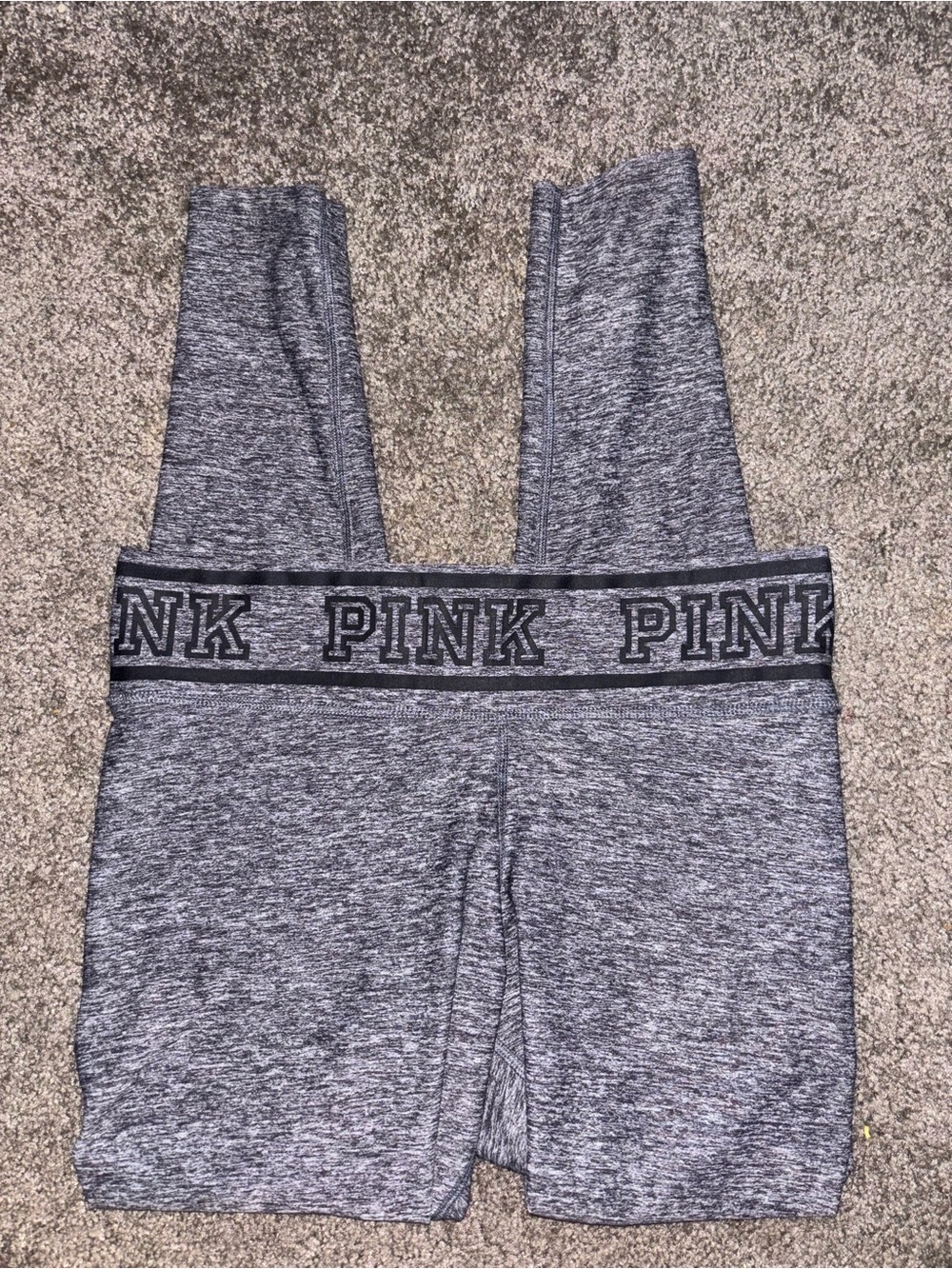 PINK Women’s Heather Gray High-Waist Elastic Band Leggings